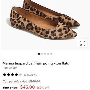 Calf hair cheetah flats